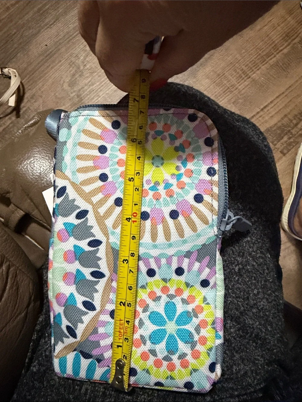 Vera Bradley Multicolor Geometric Floral Crossbody Phone Bag